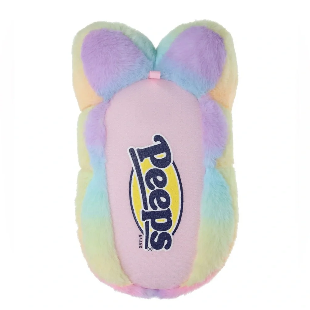 NEW Peeps Bunny Fleece Slippers in Tie Dye Multi-Color